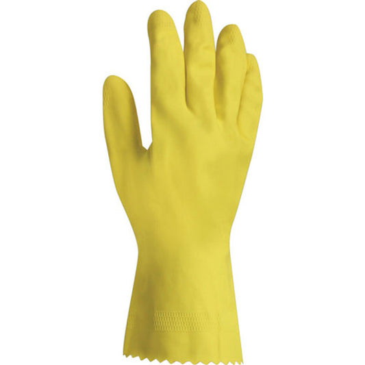 Gloves, Flock Lined, Large, Yellow