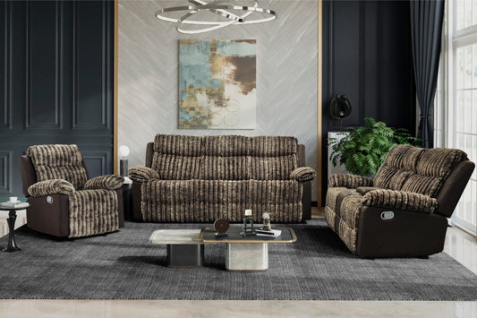 U6028 Plush Dark Brown Living Room Set