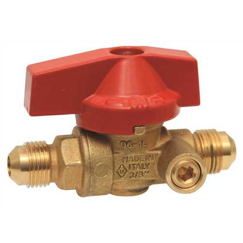 Ldr 3/8 in. Flare Side Tap Gas Ball Valve