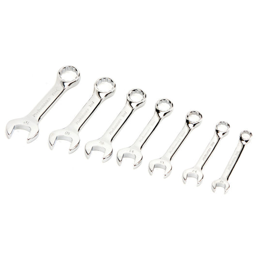 Performance Tool Metric Stubby Wrench Set 7 Piece