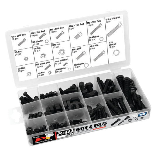 Performance Tool Metric Nuts & Bolts Assortment