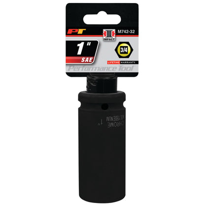 Performance Tool Deep Well Impact Socket 3/4" Drive 6 Point SAE