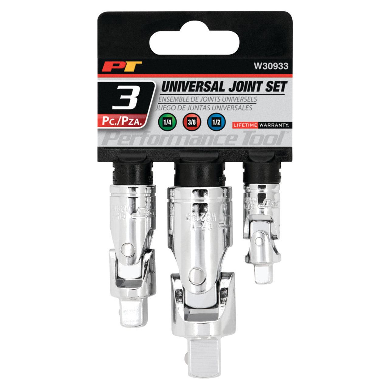 Performance Tool Universal Joint Set 3 Piece