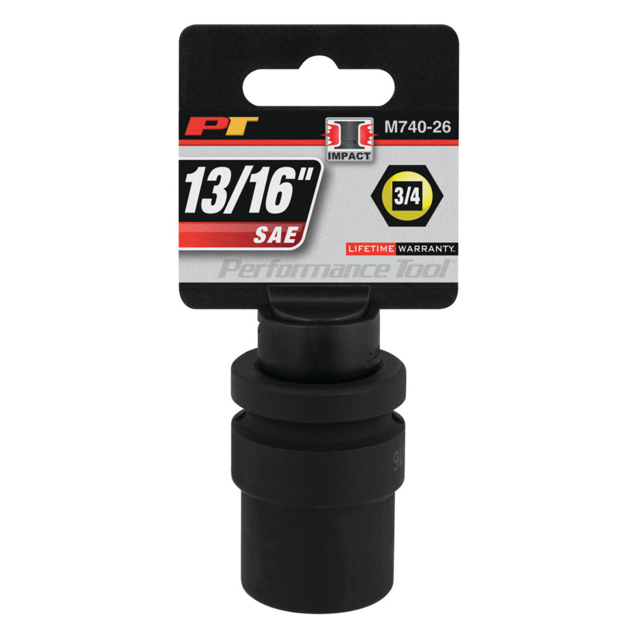 Performance Tool Impact Socket 3/4" Drive 6 Point SAE