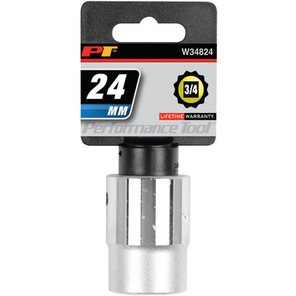 Performance Tool 3/4" Drive Socket 12 Point Metric