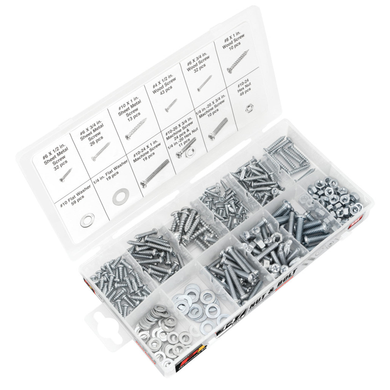 Performance Tool SAE Nuts & Bolts Assortment