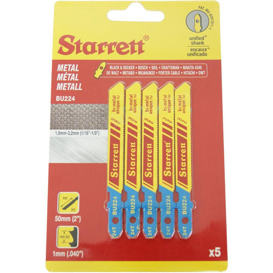 Starrett Metal Cutting Jigsaw Blades 5 Pack