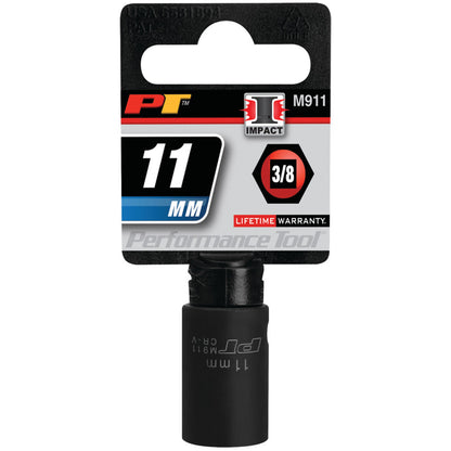 Performance Tool Impact Socket 3/8" Drive 6 Point Metric