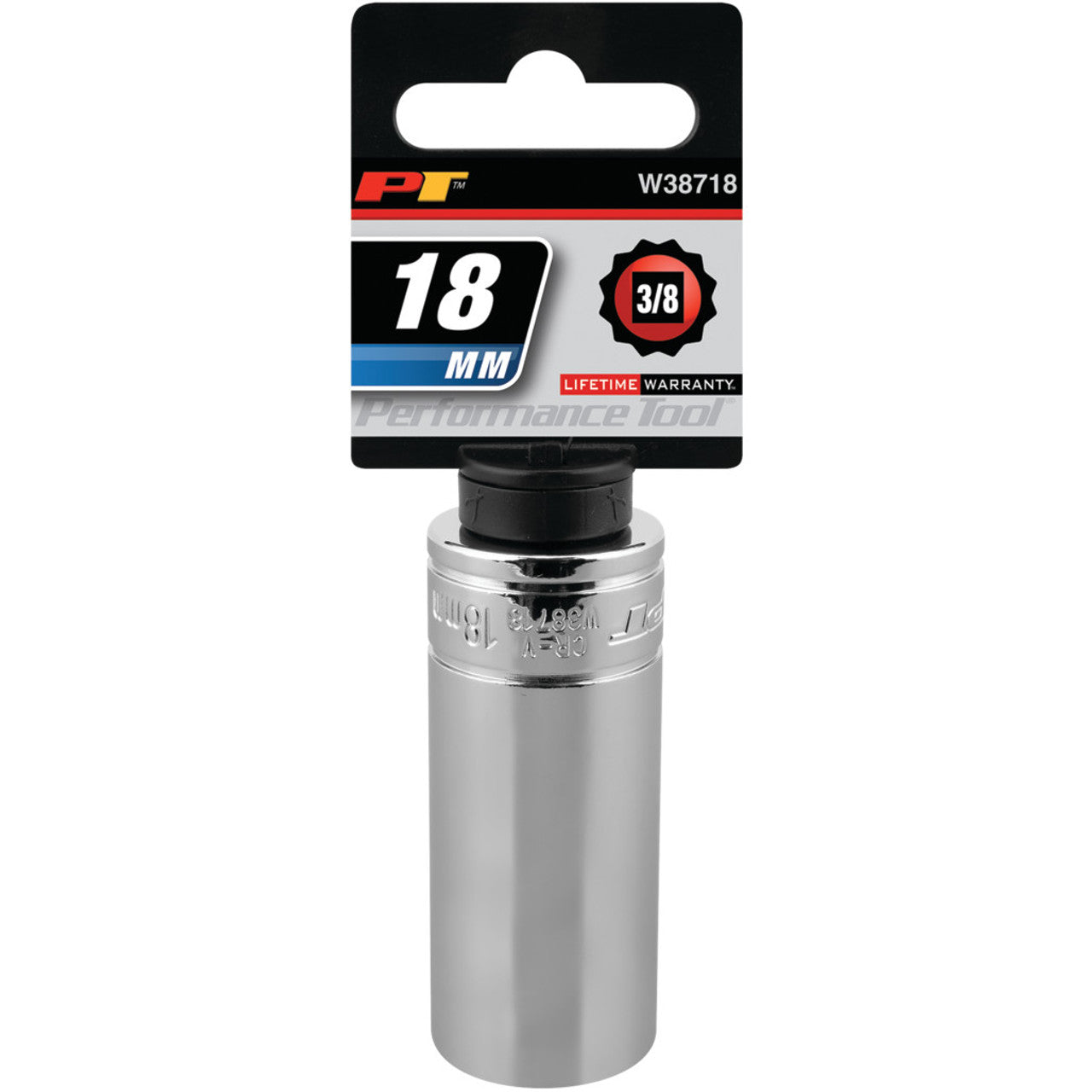 Performance Tool Deep Well 3/8" Drive Socket 12 Point Metric