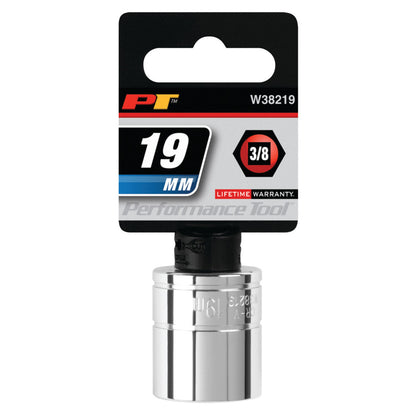 Performance Tool 3/8" Drive Socket 6 Point Metric