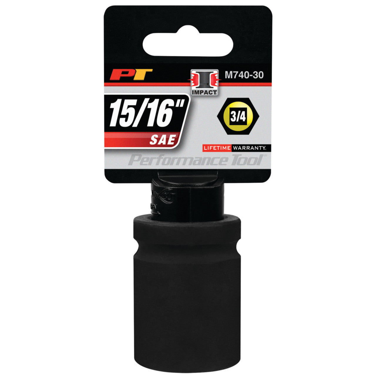 Performance Tool Impact Socket 3/4" Drive 6 Point SAE