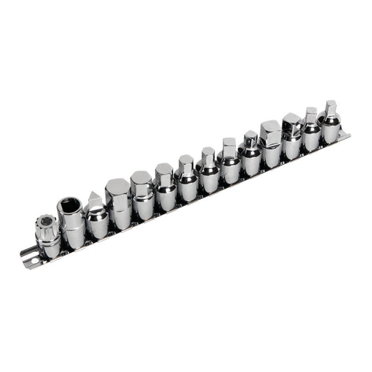 Performance Tool 3/8" Drive Drain Plug Socket Set 15 Piece