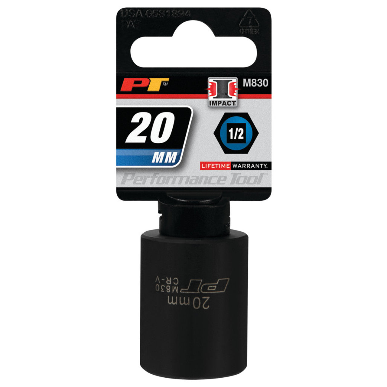 Performance Tool Impact Socket 1/2" Drive 6 Point Metric