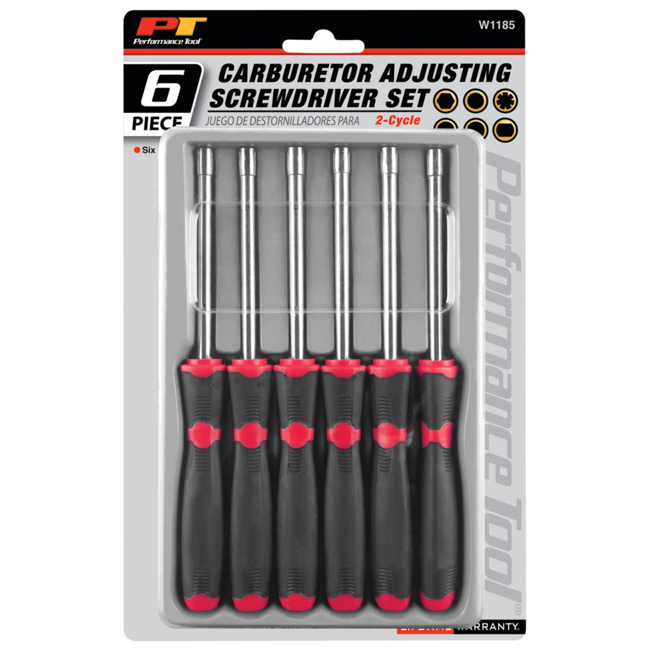 Performance Tool Small Engine Carburetor Adjusting Screwdriver Set 6 Piece