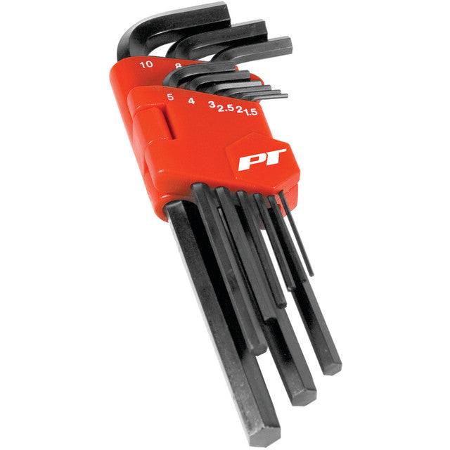 Performance Tool Long Hex Key Wrench Set Metric 9 Piece