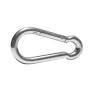 Enterlocking Eye Snap Spring, Round, 1/2 in W Opening, Steel, Zinc-Plated