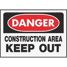 Hy Ko 520 10 Inch By 14 Inch Construction Area Keep Out Sign