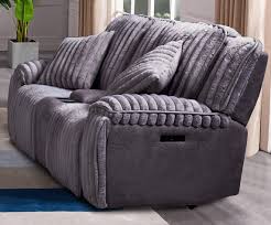 Presley Charcoal Power Sofa and Loveseat