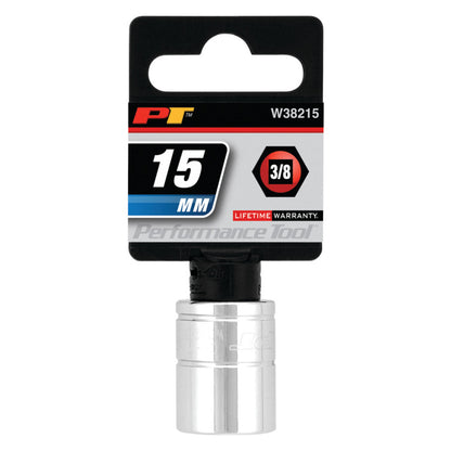 Performance Tool 3/8" Drive Socket 6 Point Metric