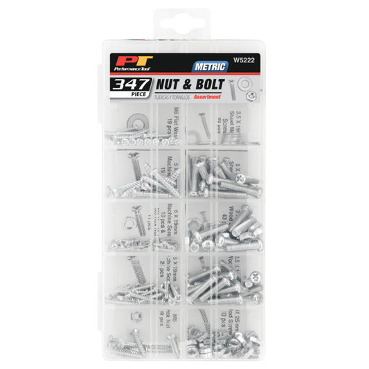Performance Tool Metric Nuts & Bolts Assortment