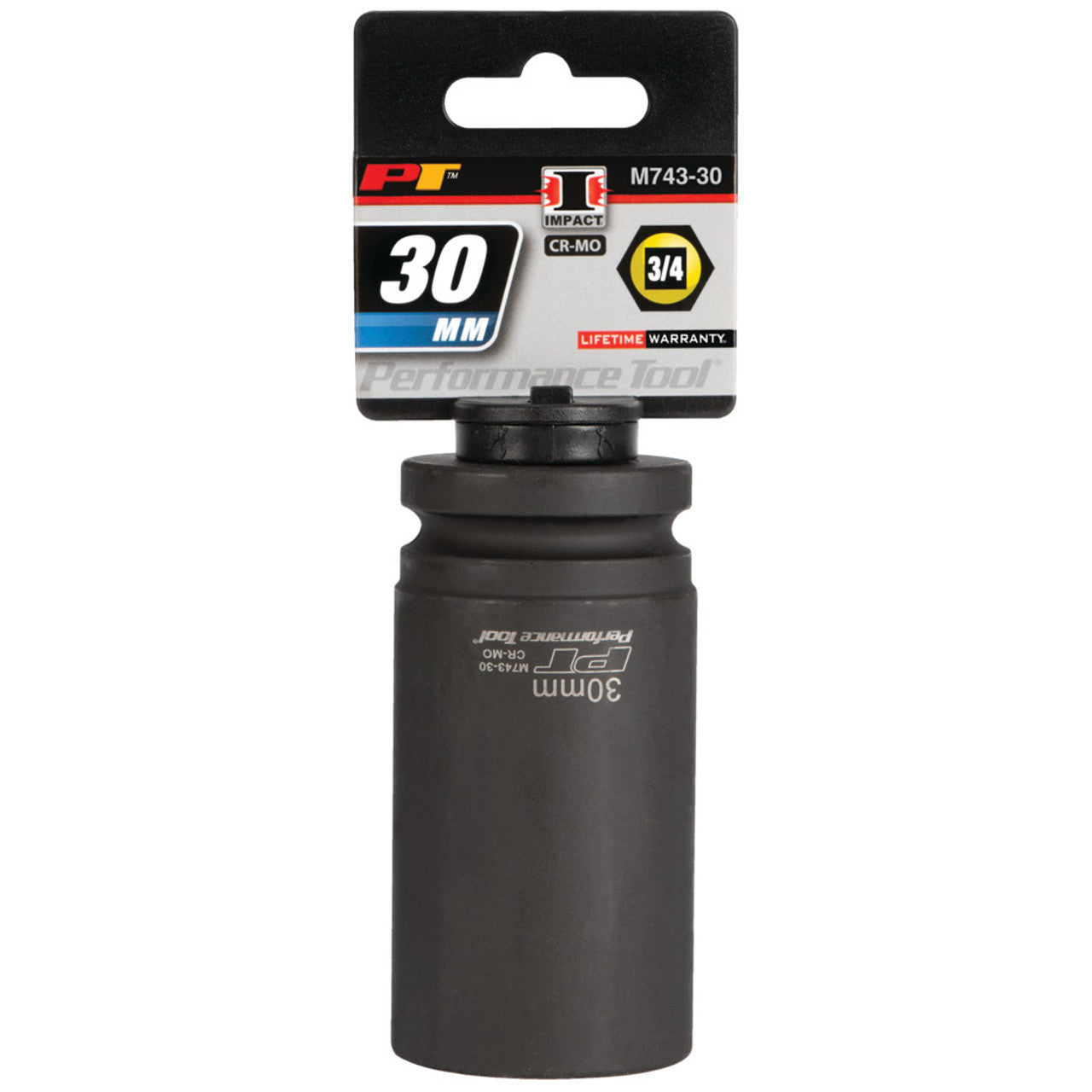 Performance Tool Deep Well Impact Socket 3/4" Drive 6 Point Metric