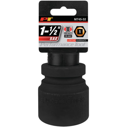 Performance Tool Impact Socket 1" Drive 6 Point SAE