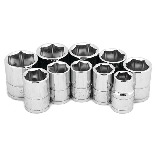 Performance Tool 3/8" Drive 6 Point Metric Socket Set 10 Piece