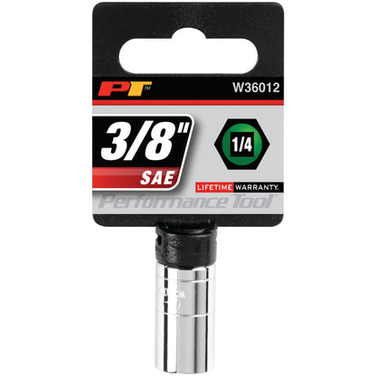 Performance Tool 1/4" Drive Socket 6 Point SAE