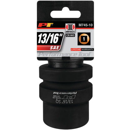 Performance Tool Impact Socket 1" Drive 6 Point SAE