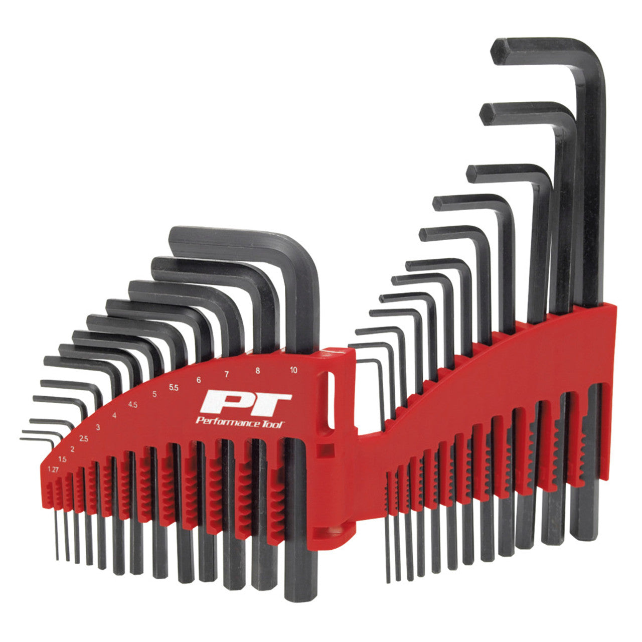 Performance Tool Hex Key Wrench Set SAE & Metric 25 Piece