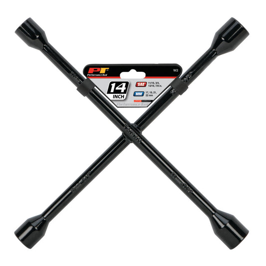 Performance Tool 14" SAE/Metric 4-Way Lug Wrench