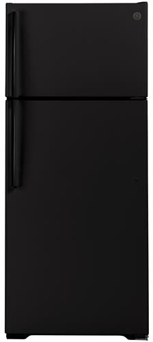GE Top Mount Refrigerator 17.5 Cubic Feet Black