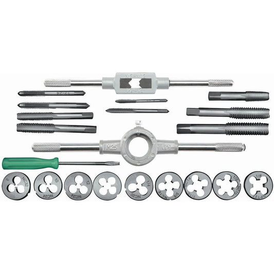 PITTSBURGH Carbon Steel SAE Tap and Die Set, 21-Piece