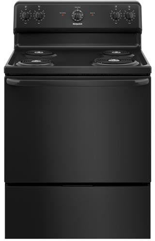 Hotpoint Electric Range Coil Surface 5 Cubic Feet Black