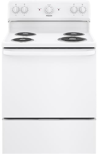 Hotpoint Electric Range Coil Surface 5 Cubic Feet White