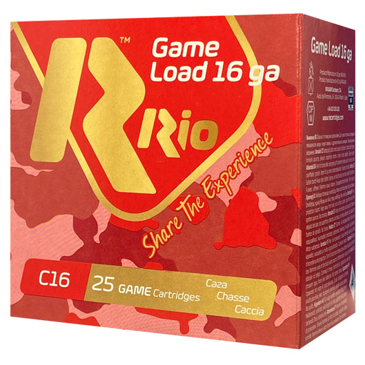 Rio 16 Gauge 2-3/4" Shotgun Ammo #6 Shot 25 Pack