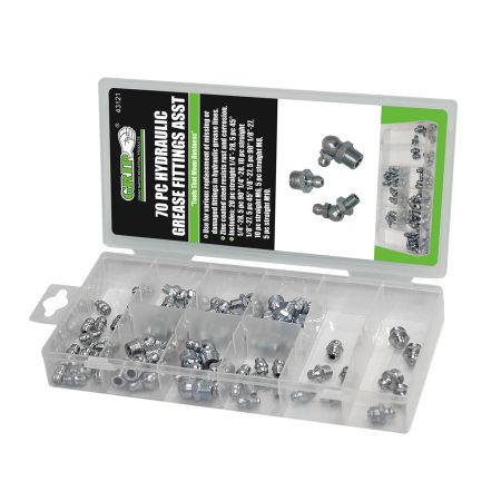 Grip Hydraulic Grease Fittings 70 Piece