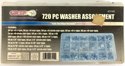 720 Piece Lock & Star Washer Assortment Zinc Grip 43145