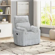 Presley Fog Power Recliner w/Power Headrest