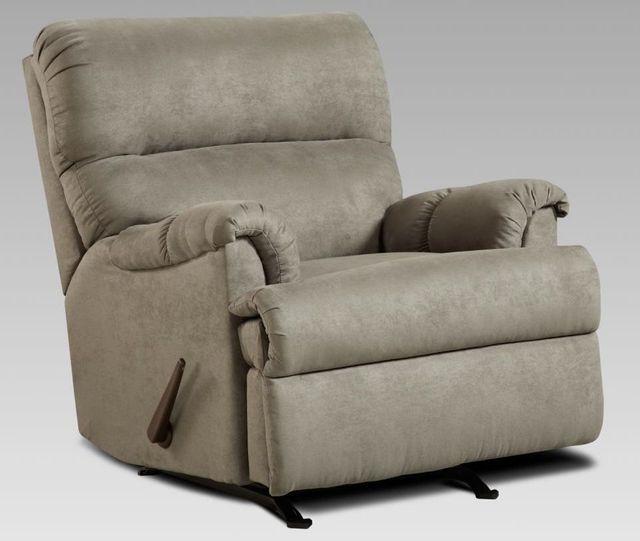 Affordable Furniture Sensations Gray Chaise Rocker Recliner