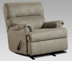 Affordable Furniture Sensations Gray Chaise Rocker Recliner
