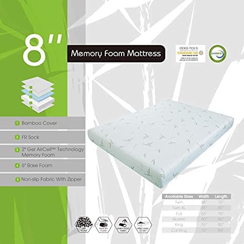 MLILY 8" Dreamer Memory Foam Full Size Mattress