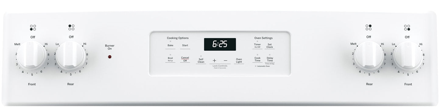 Crosley Electric Range Glass Top Surface 5.3 Cubic Feet White