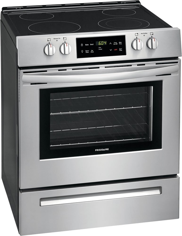 Frigidaire Electric Range Glass Top Surface 5 Cubic Feet Stainless Steel