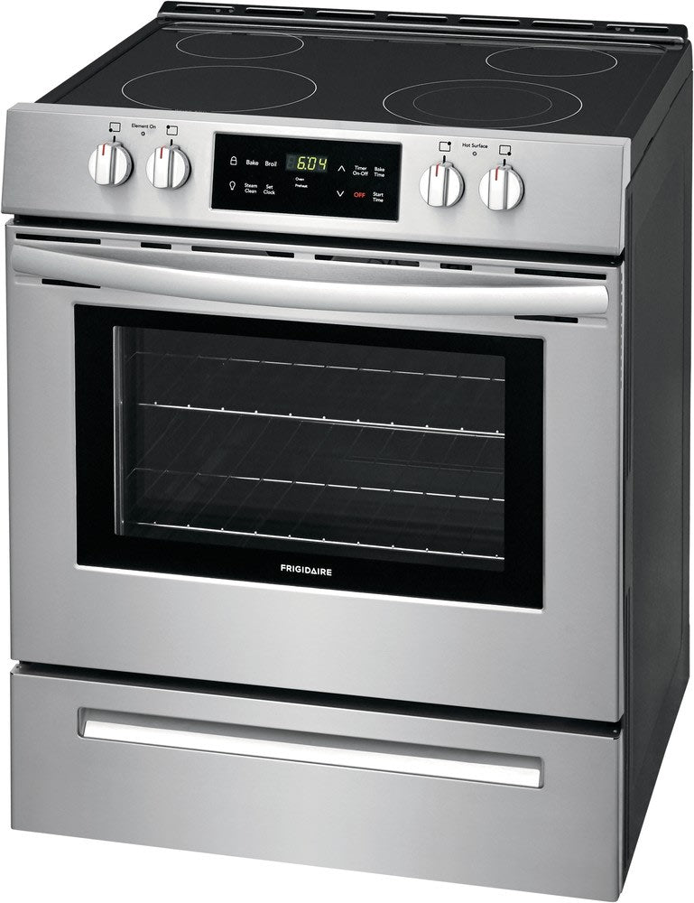 Frigidaire Electric Range Glass Top Surface 5 Cubic Feet Stainless Steel