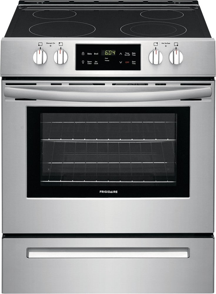 Frigidaire Electric Range Glass Top Surface 5 Cubic Feet Stainless Steel