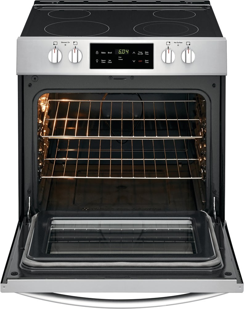 Frigidaire Electric Range Glass Top Surface 5 Cubic Feet Stainless Steel