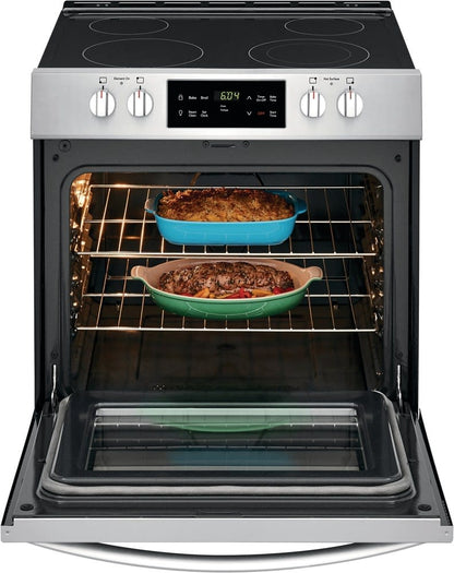 Frigidaire Electric Range Glass Top Surface 5 Cubic Feet Stainless Steel