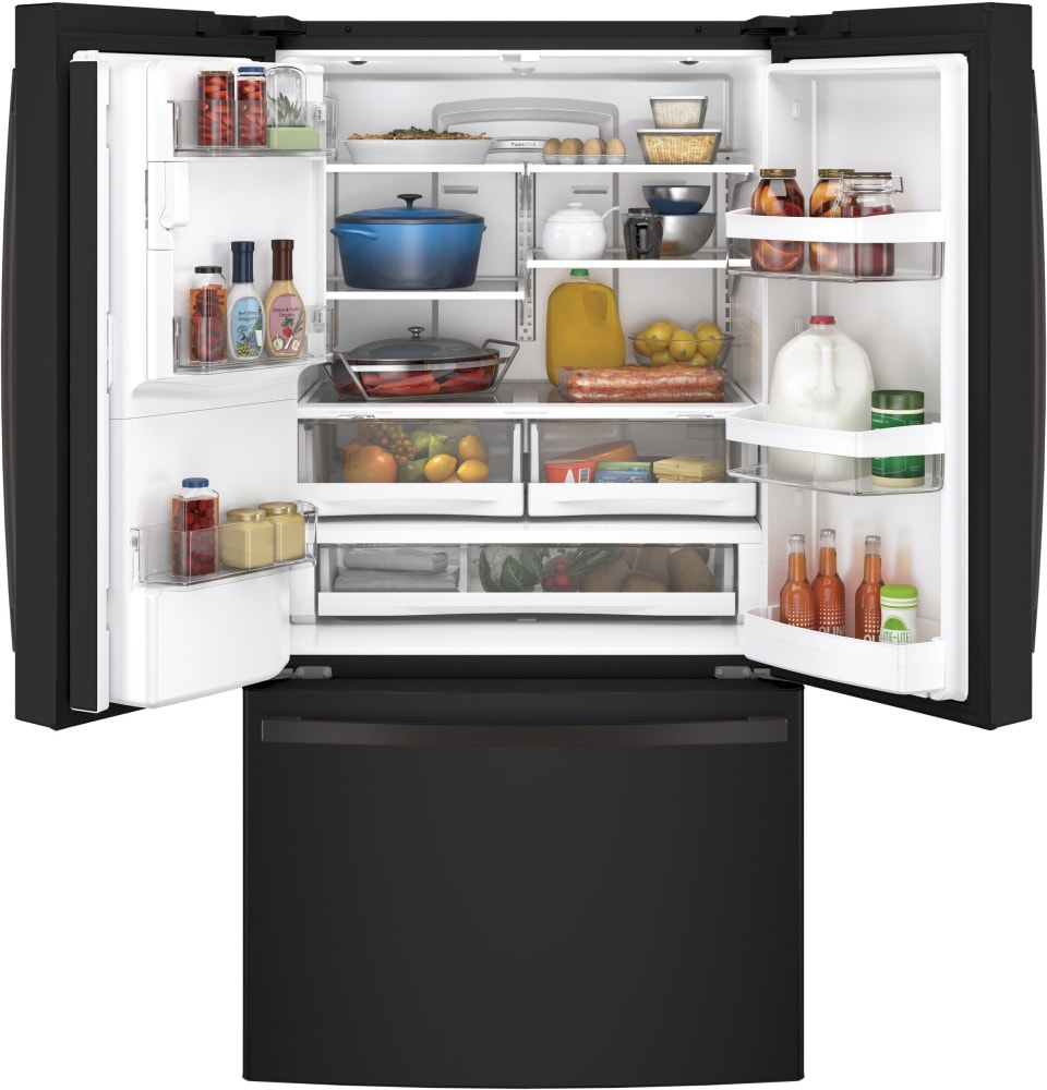 GE French Door Refrigerator 27.7 Cubic Feet Black Slate