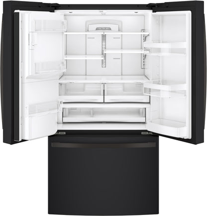 GE French Door Refrigerator 27.7 Cubic Feet Black Slate